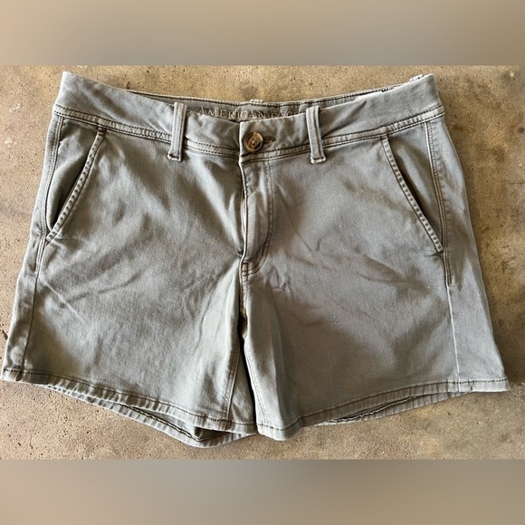 American Eagle Outfitters Pants - American Eagle Green Midi Stretch Shorts